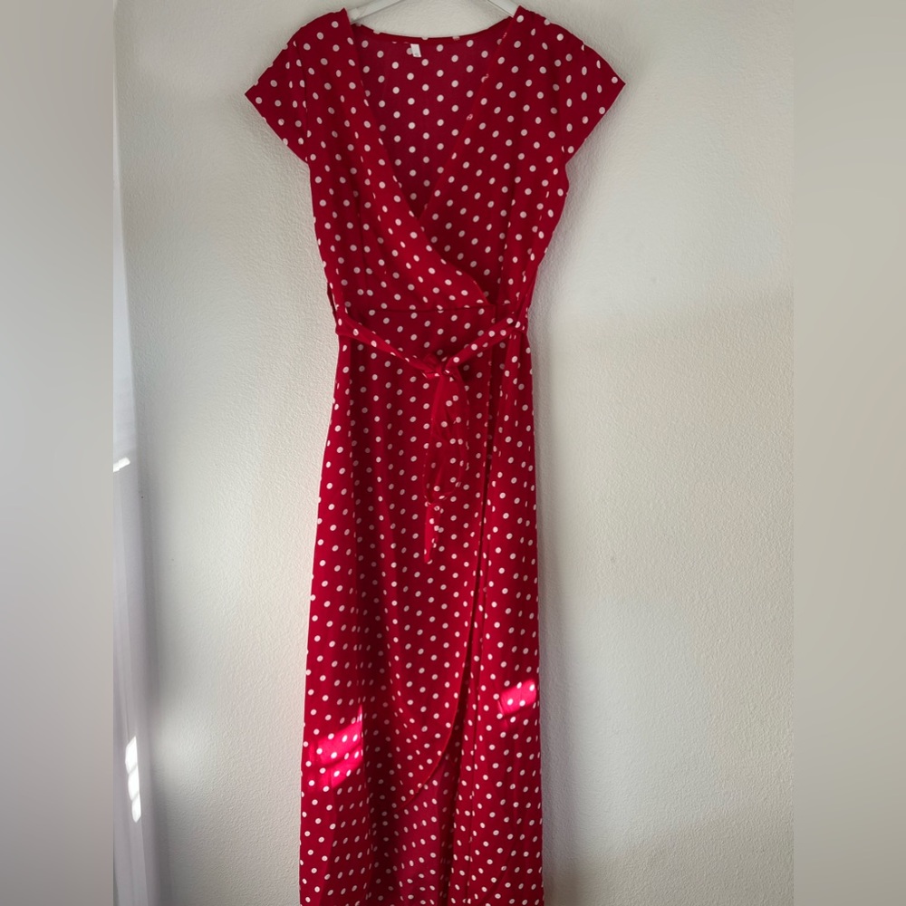 Polka dot long dress